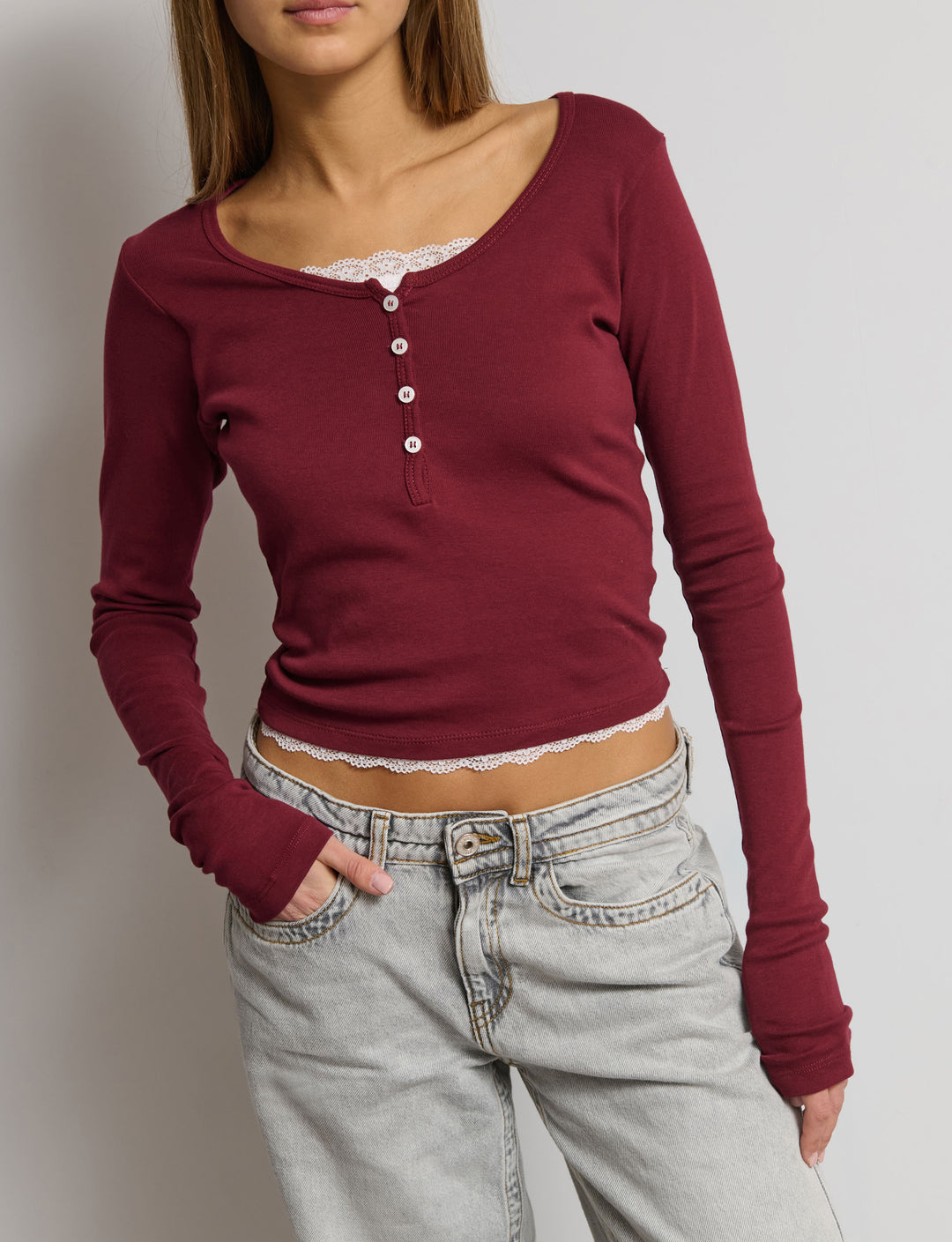 Top doppio con pizzo