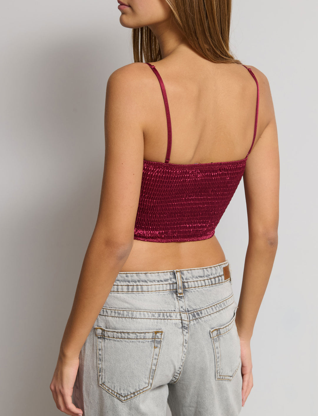 Top Bustino elastico effetto raso