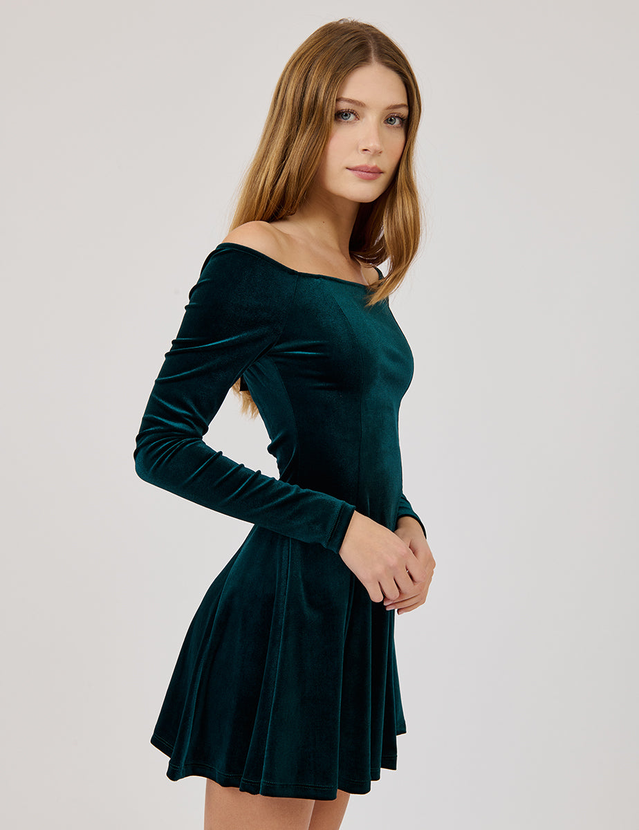 Dress With Sleeves Abito Donna Estate Spalle Scoperte Midilungo