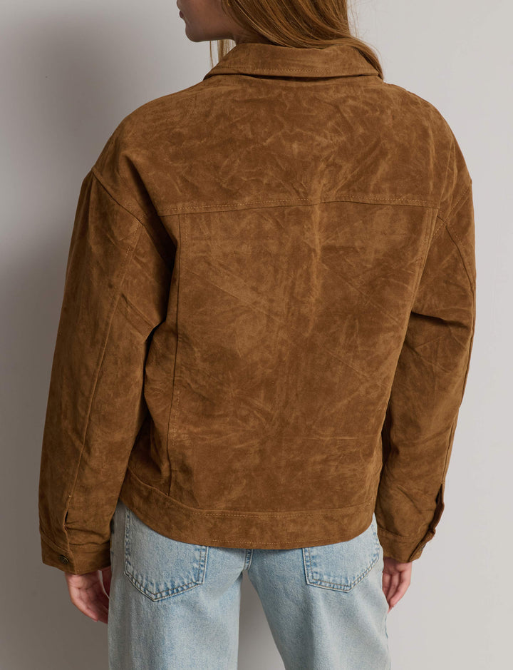 Giacca effetto camoscio