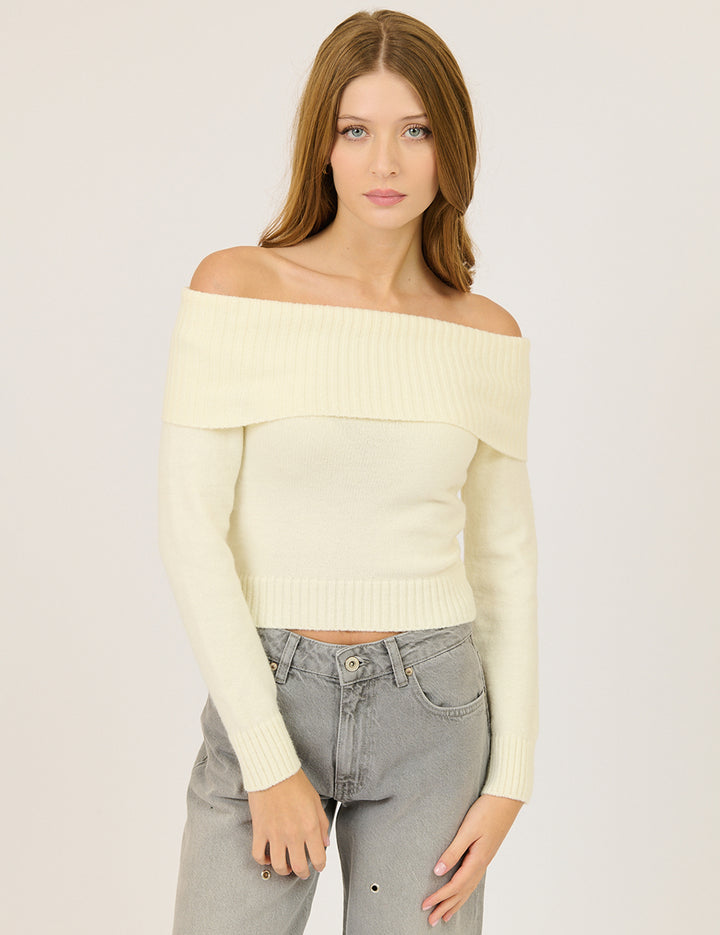 Maglione off shoulder