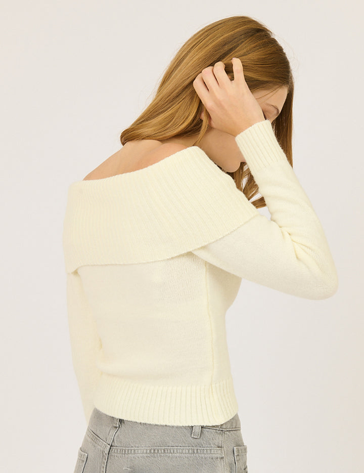 Maglione off shoulder