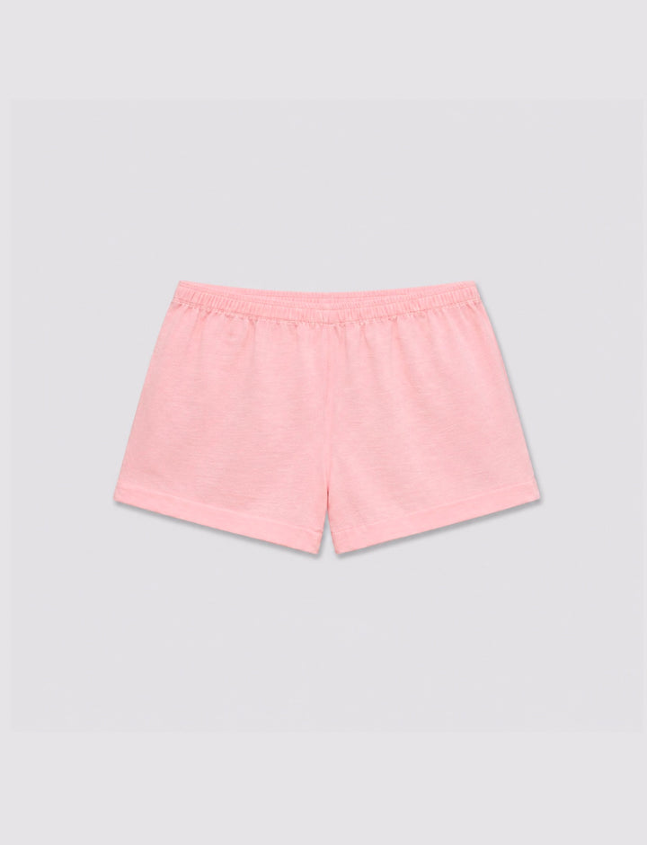 Short rosa in lino con vita elasticizzata still life
