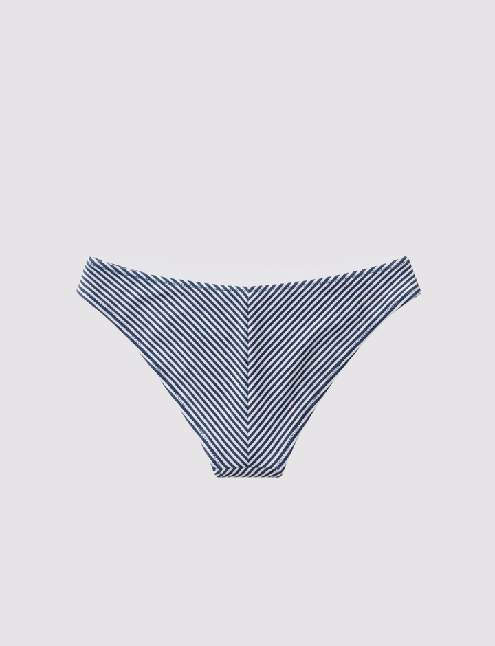 Slip bikini a righe blu retro