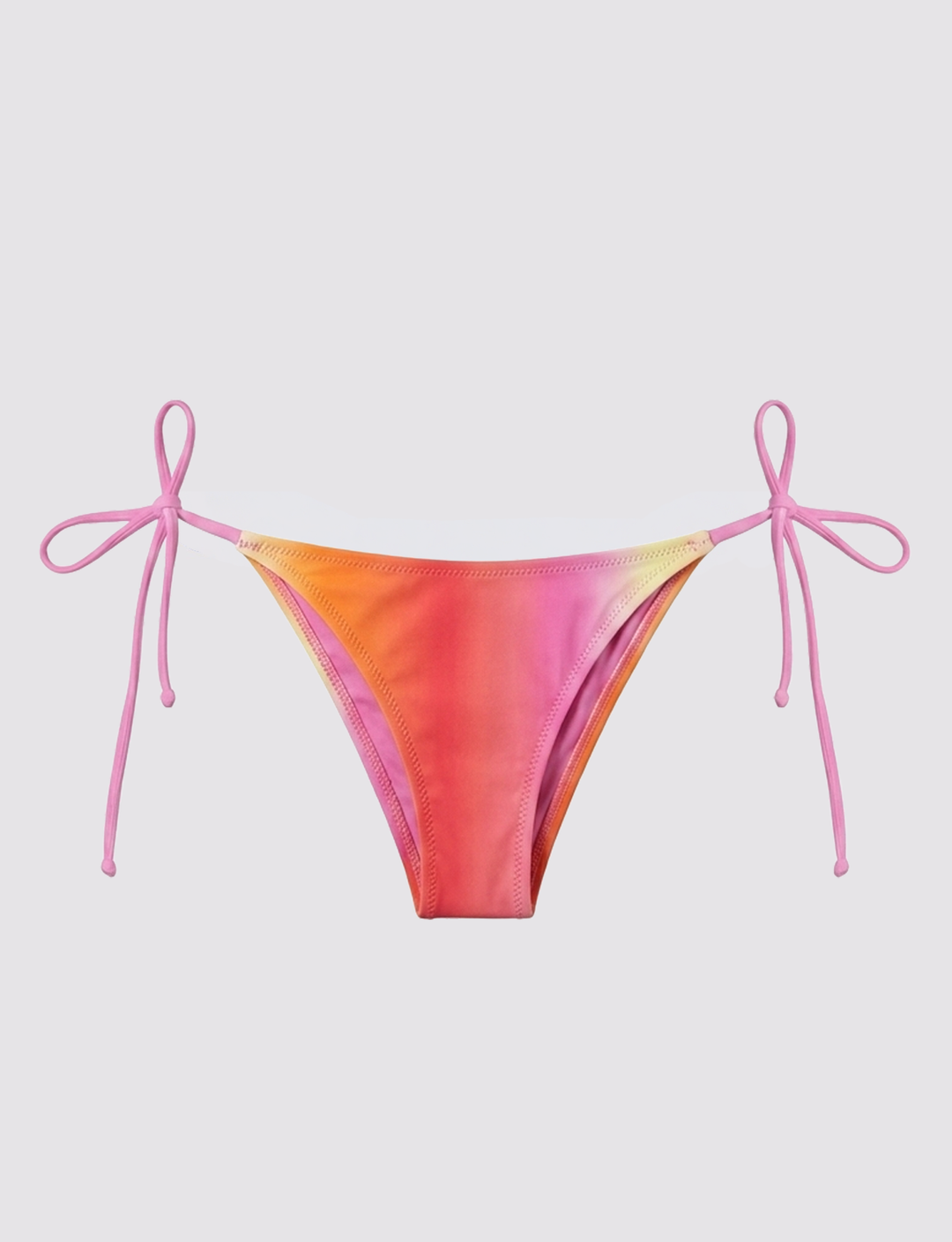 Slip bikini con sfumature del tramonto frontale