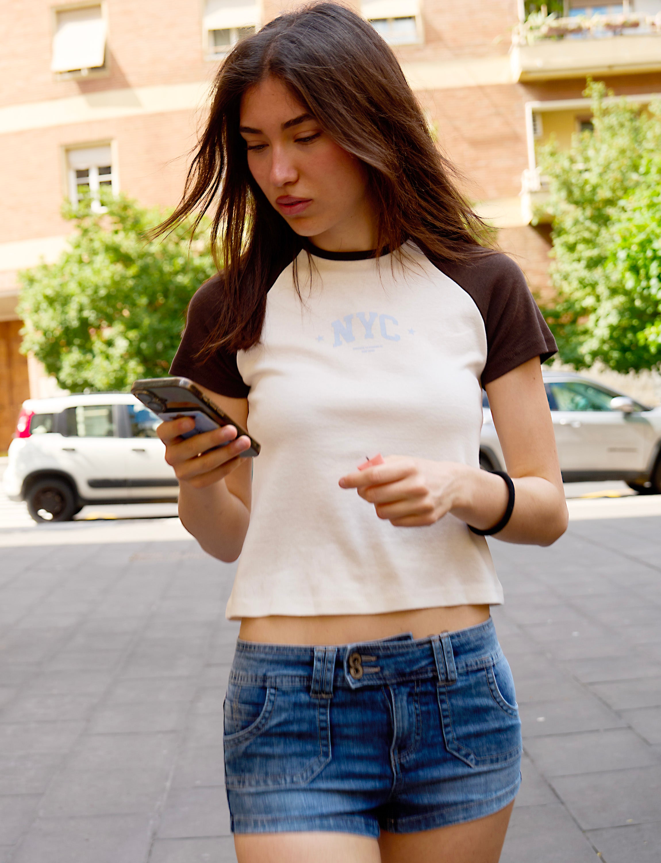 T-shirt a manica corta bicolor NYC