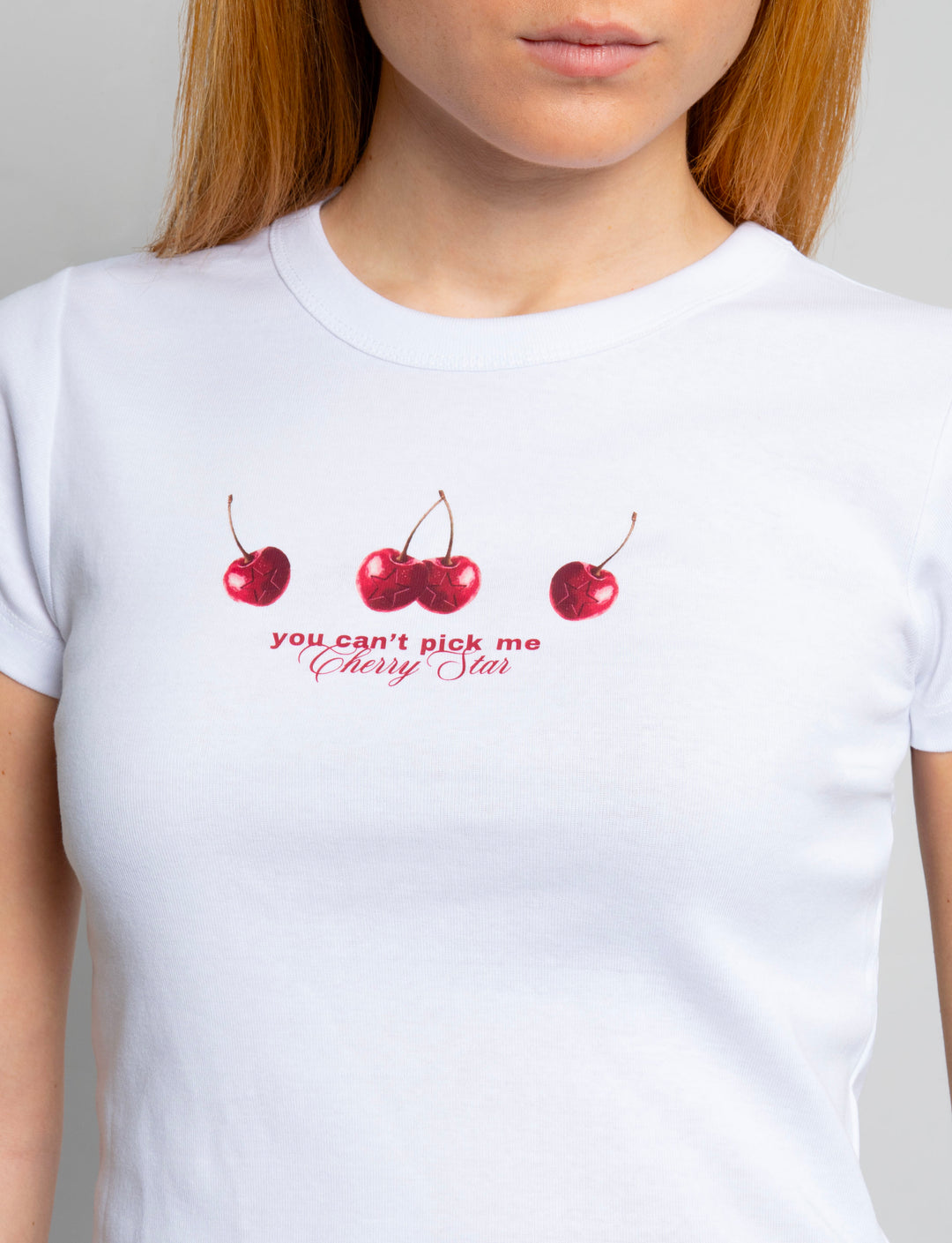 T-shirt bianca con stampa ciliegie -  T-SHIRT STAMPA  