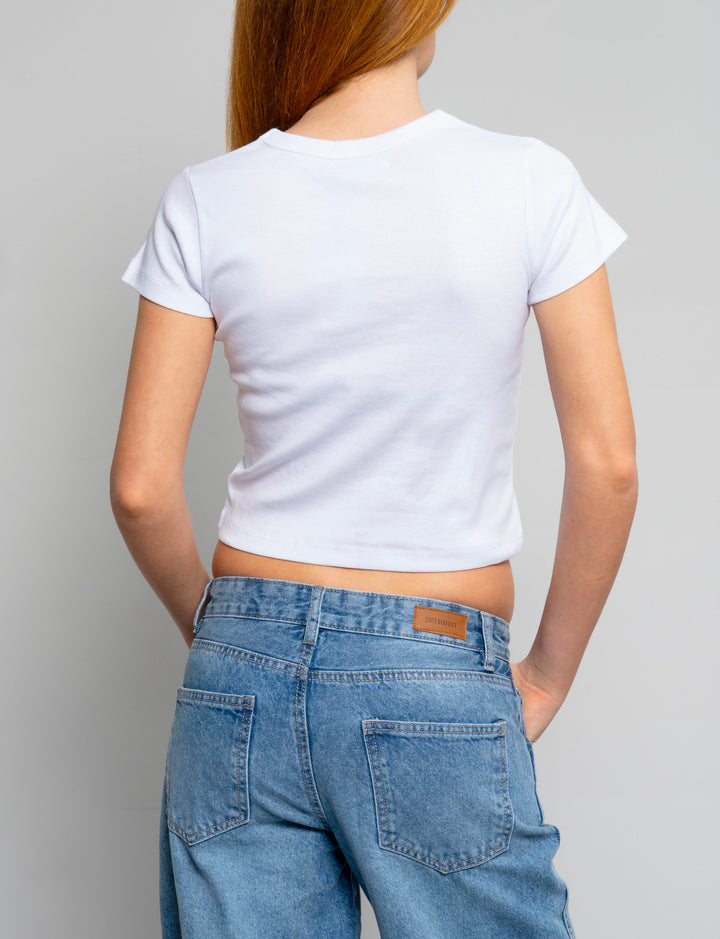 T-shirt bianca con stampa ciliegie -  T-SHIRT STAMPA  