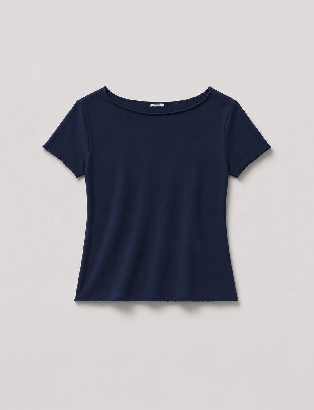 T-shirt blu notte aderente a manica corta still life