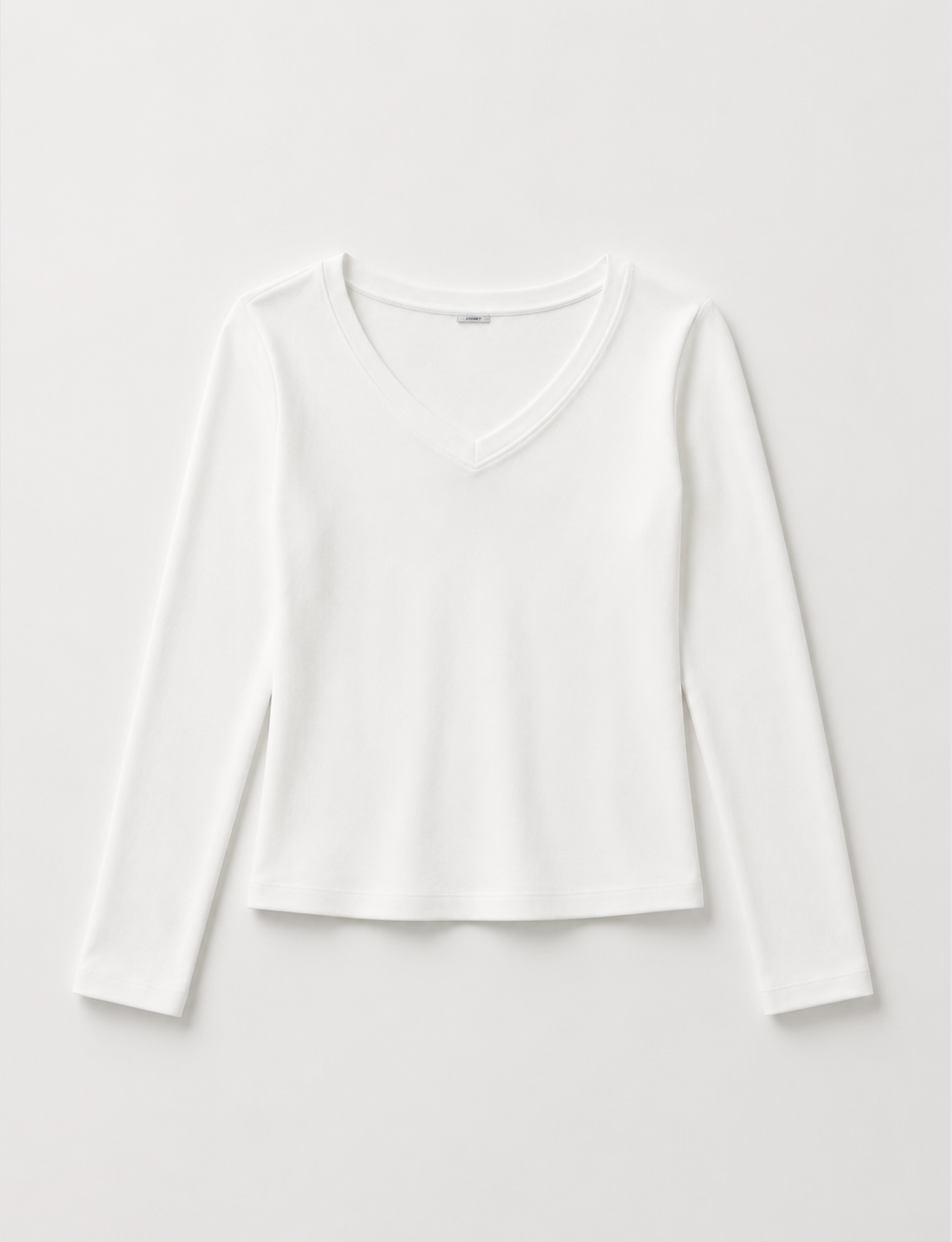 T-shirt panna a manica lunga