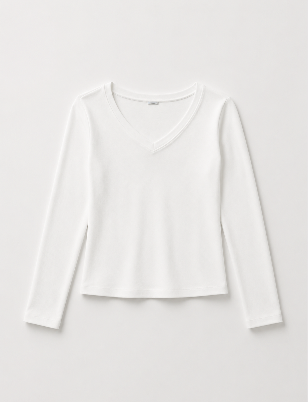 T-shirt panna a manica lunga still life