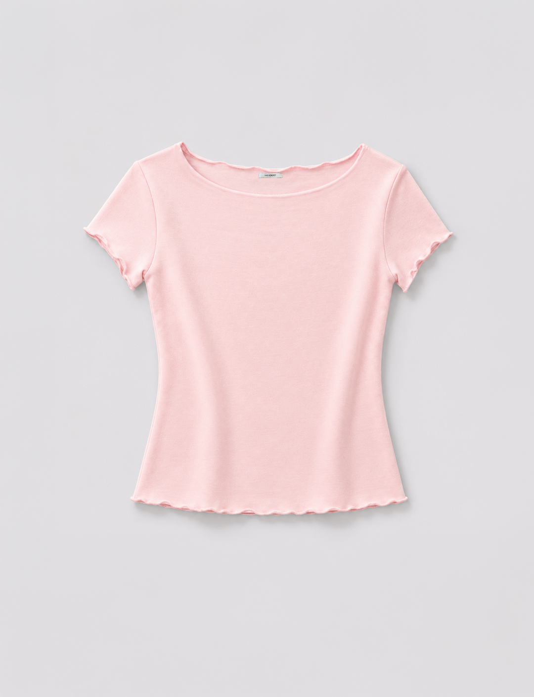 T-shirt rosa aderente a manica corta still life