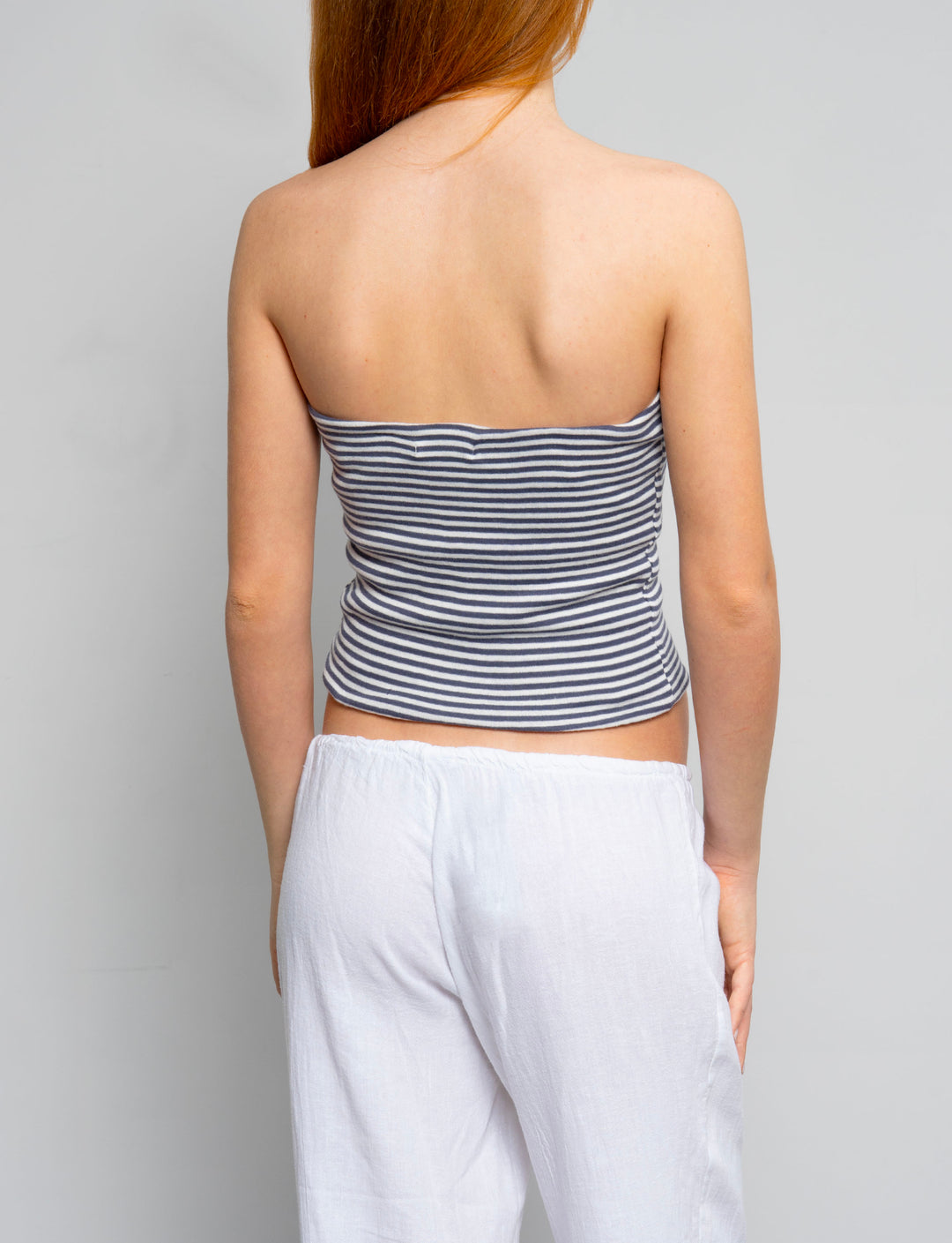 Top a fascia a righe blu