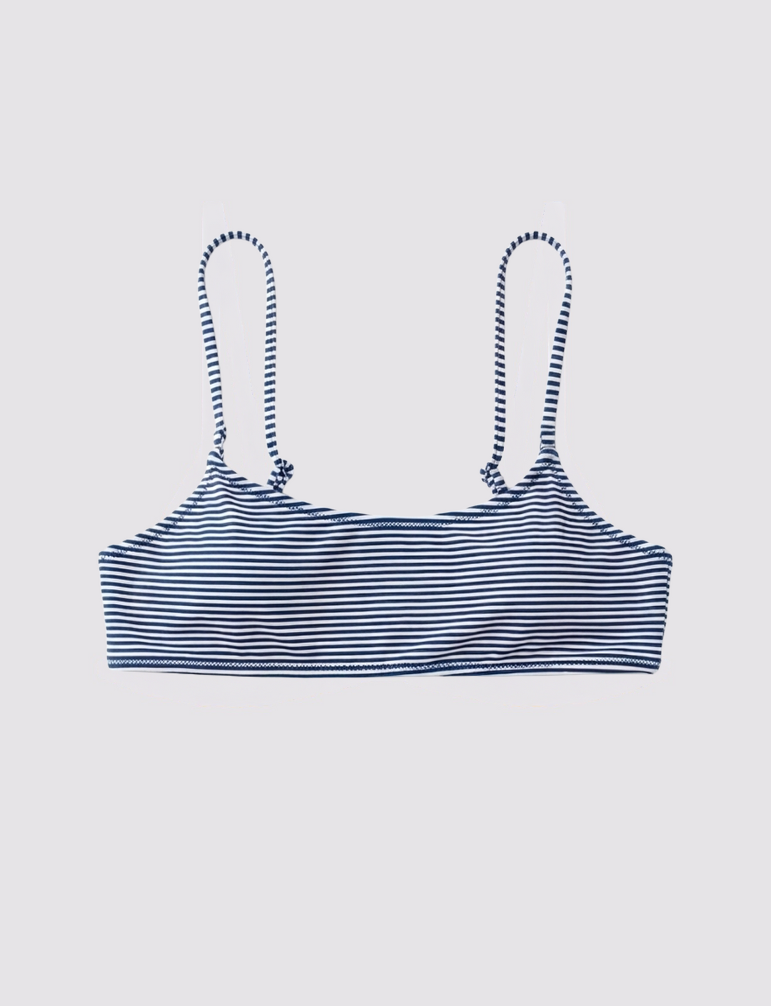 Top bikini bralette a righe blu