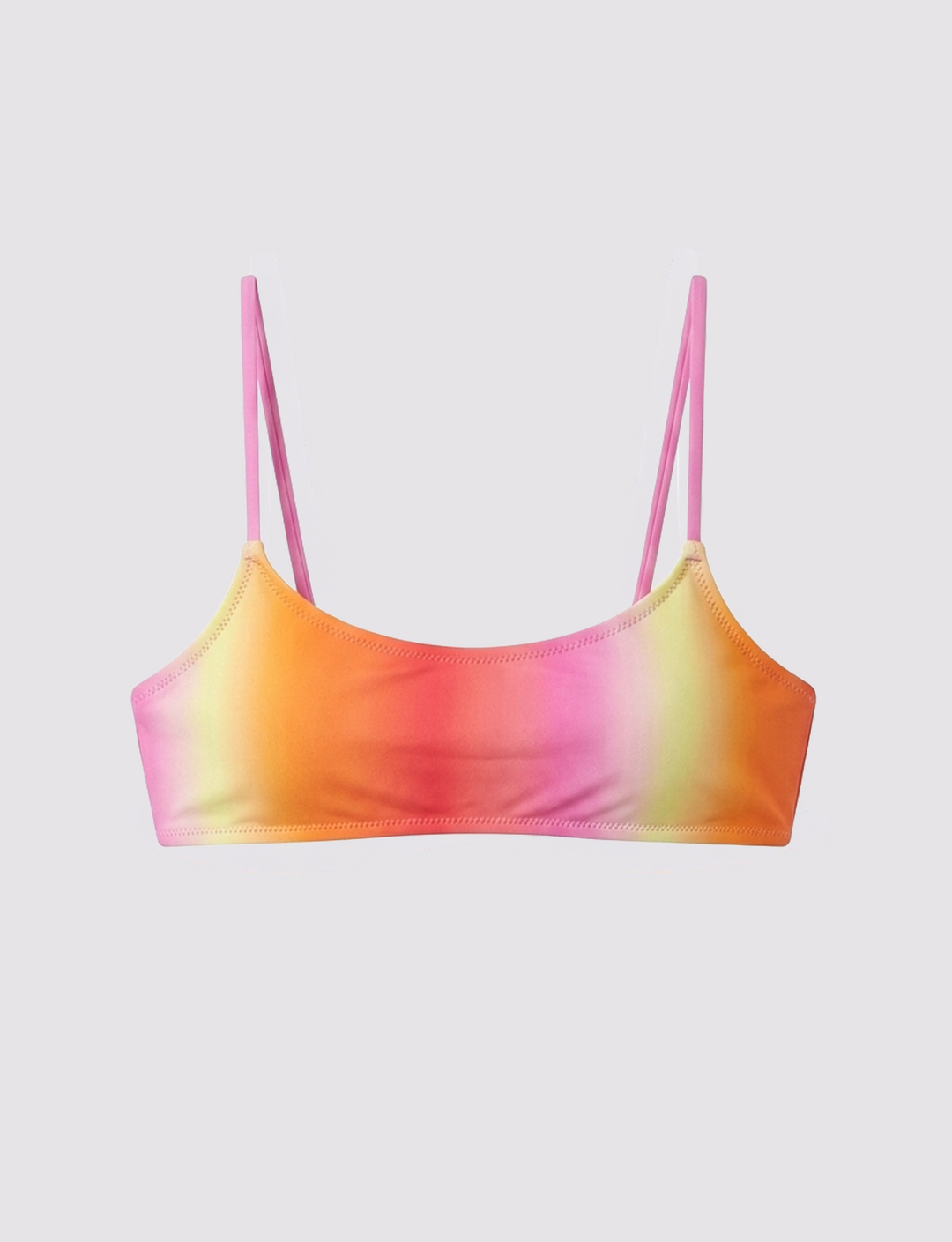 Top bikini bralette a sfumature del tramonto