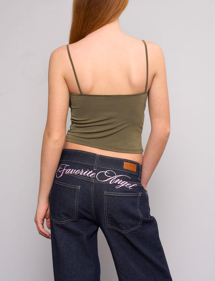 Top con scollo morbido e nodo frontale