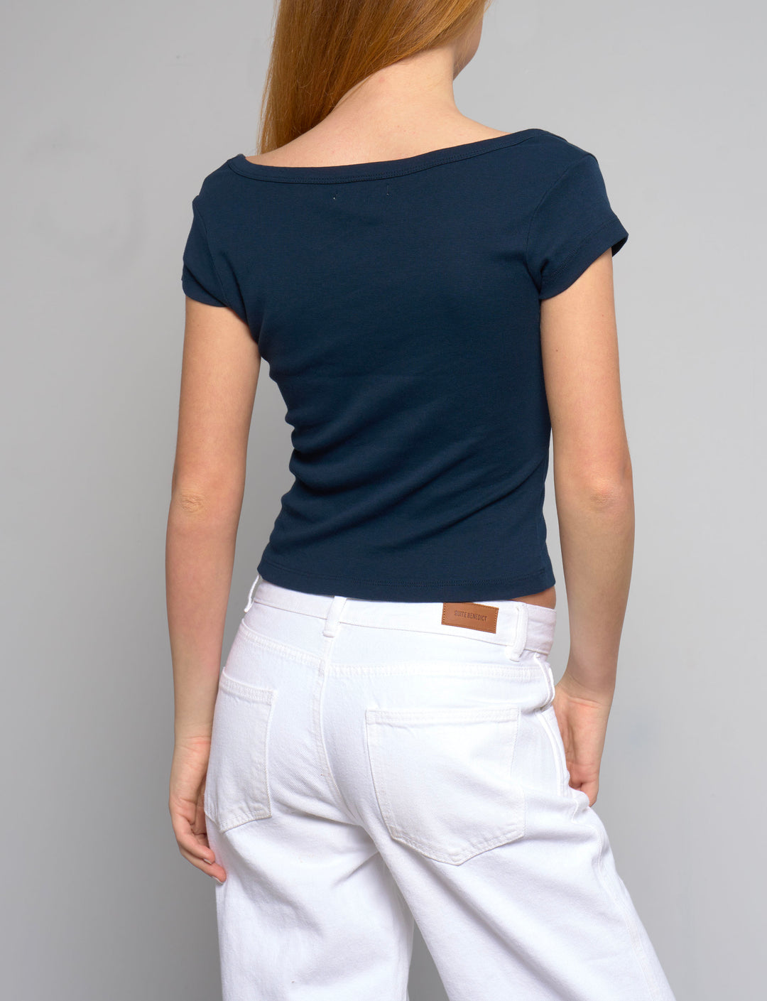 Top doppio con pizzo retro
