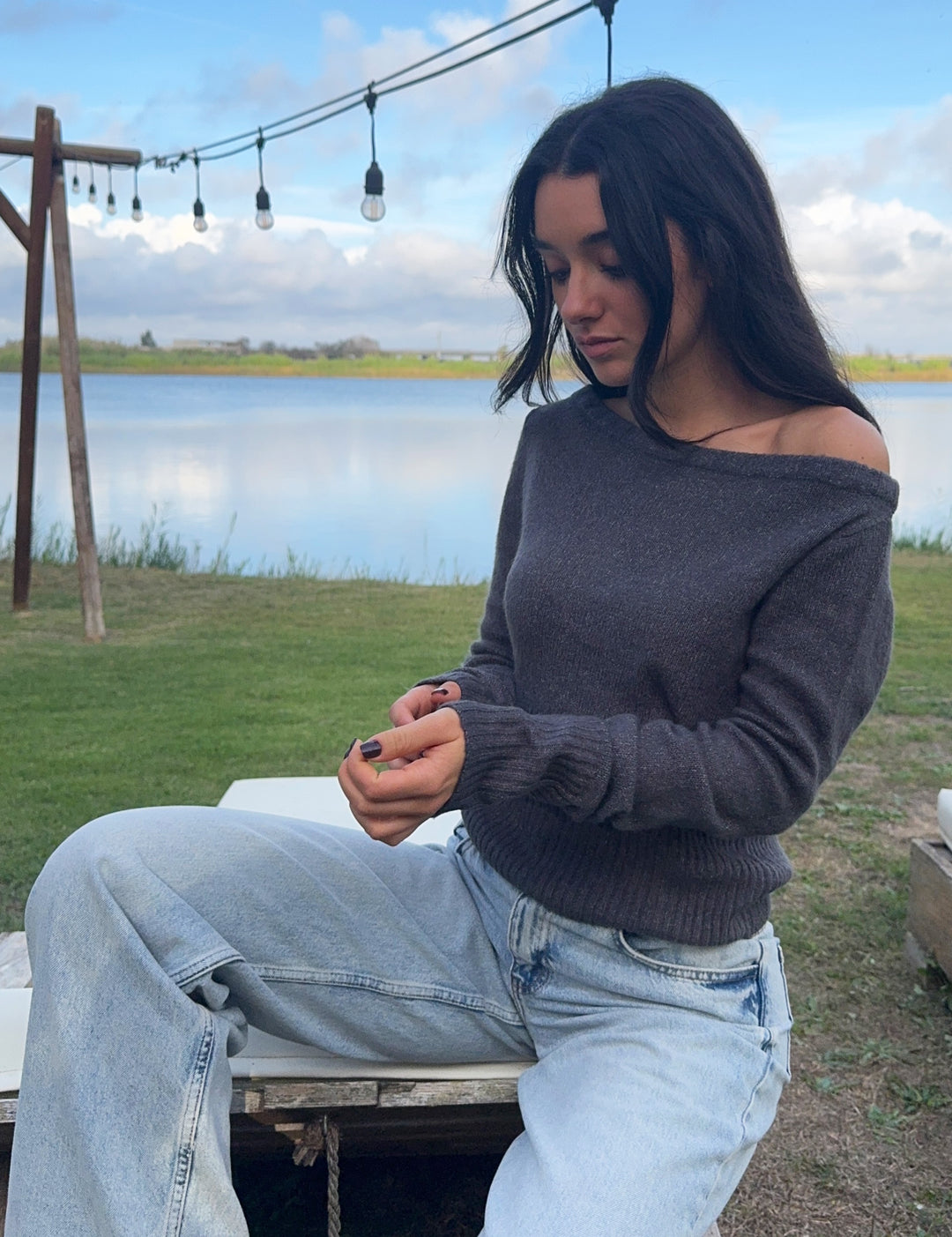 Maglia con spalle scoperte