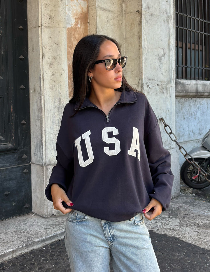 Felpa con applicazione