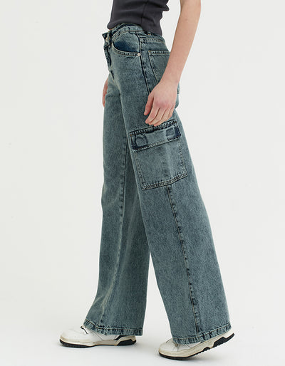 Jeans cargo con tasconi