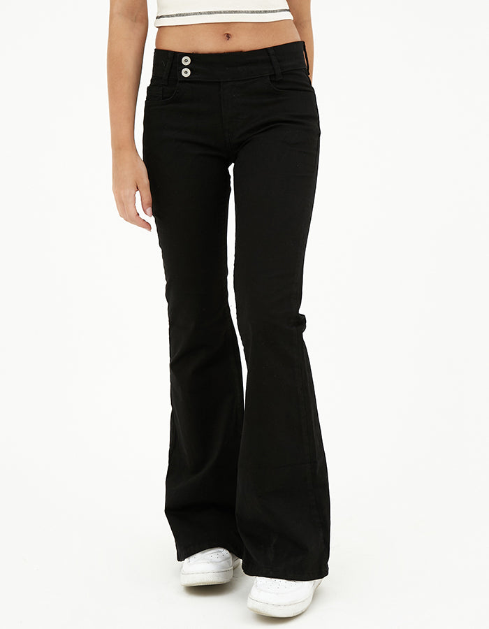 FLARE PANT BELT SIDE BUTTONS